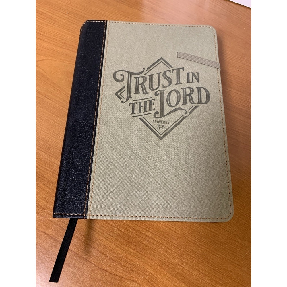 Trust In The Lord Proverbs 3:5 Chunky Leatherback Journal With Elastic